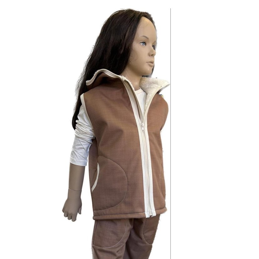 Detská softshellová vesta BARÁNEK NUTS