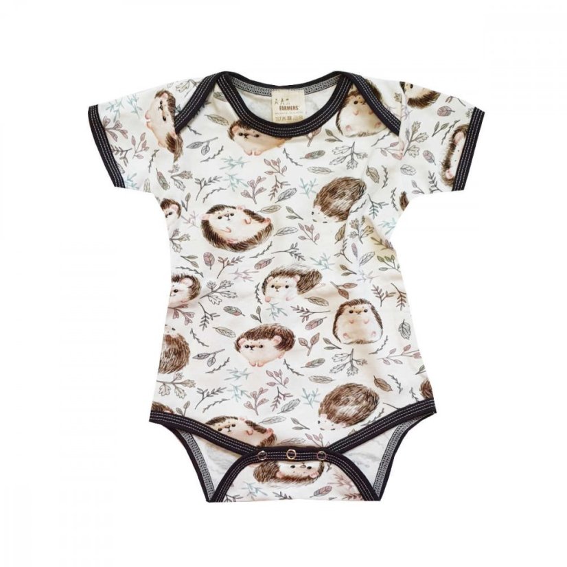 Dětské body, ježečci krátký rukáv