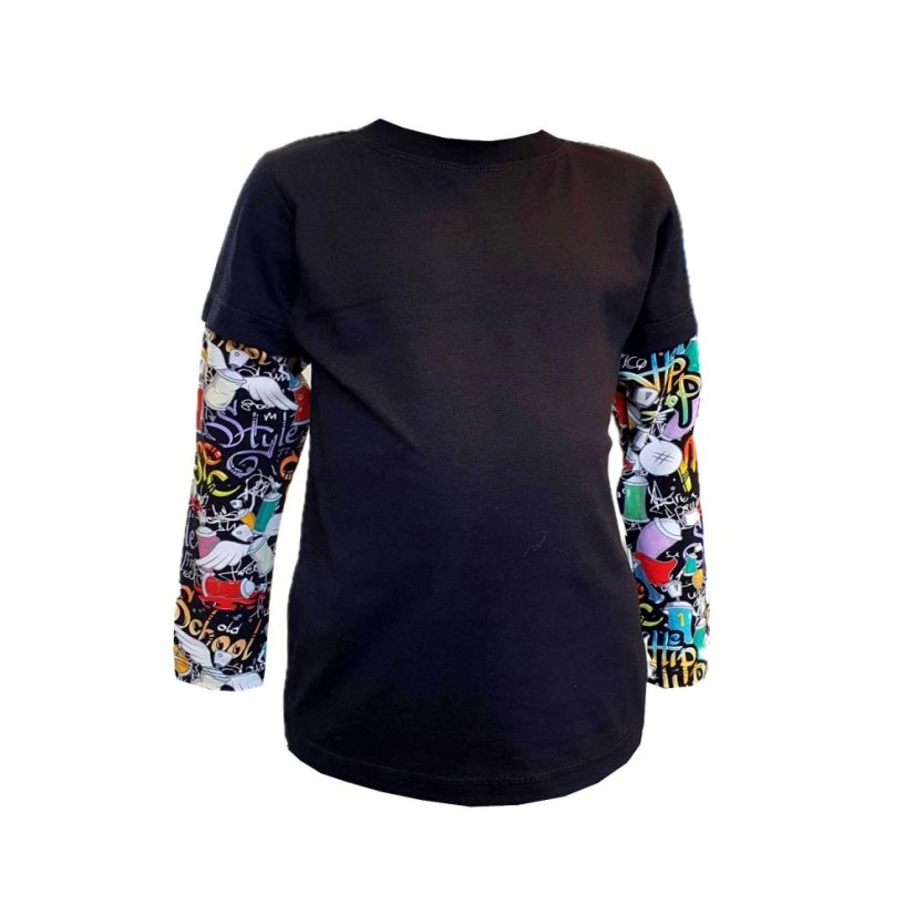 Dětské tričko, svět graffiti dvojitý rukáv