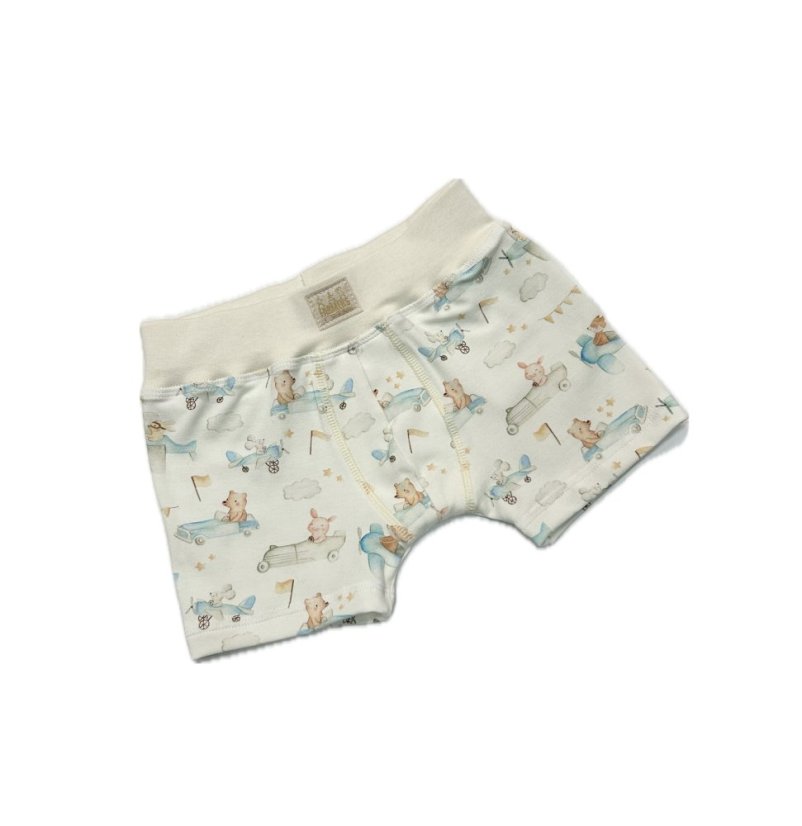 Dětské boxerky Bambus, medvídci na výletě