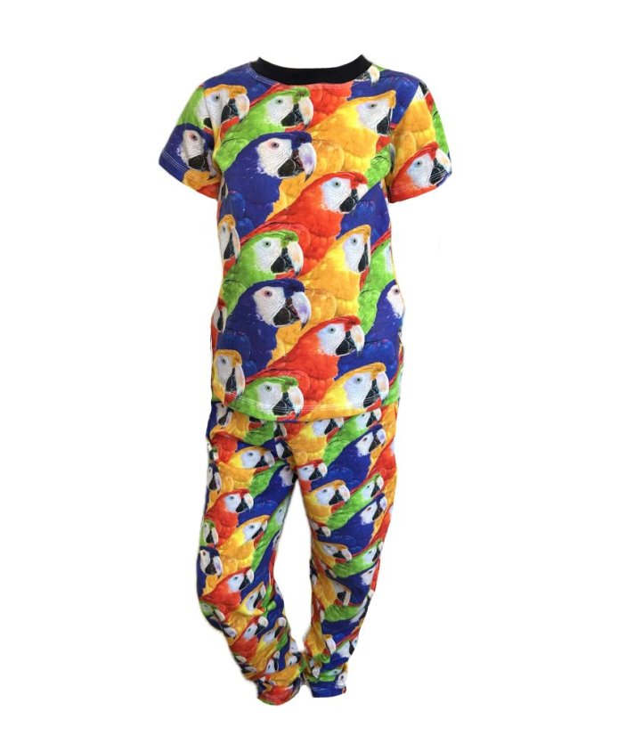 Dámské pyžamo, papoušci