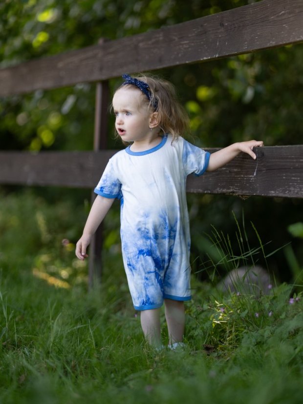 Detský letný overal BAMBUS, batika