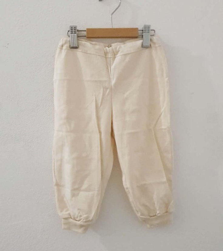 Nohavice s manžetami BIO natur