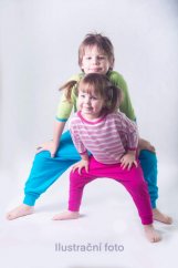 Dětské harémové kalhoty BAMBUS fialový