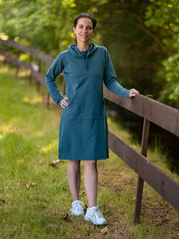 Dámske šaty s kapucí UNI