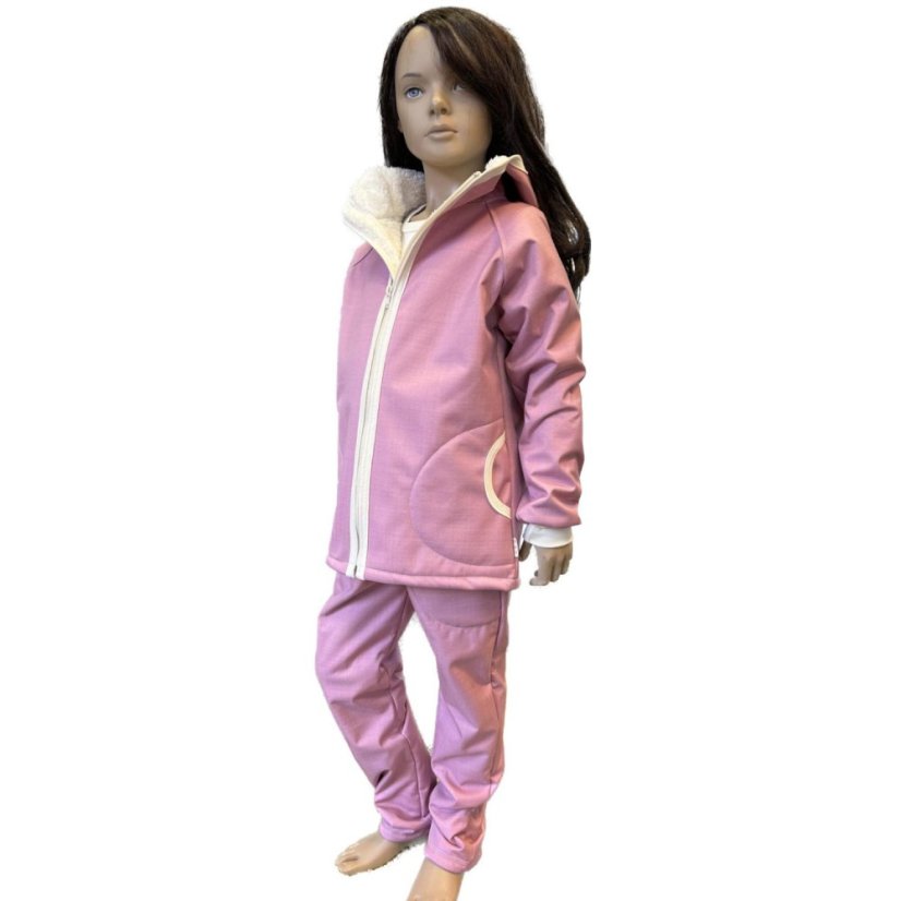 Dětská softshellová bunda s beránkem