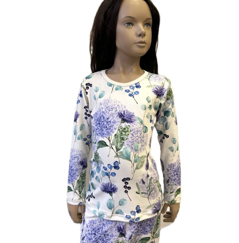 Dámské tričko Bambus, modrá hortenzie