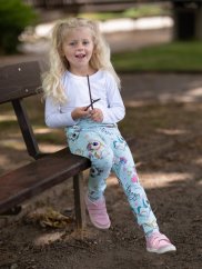 Dětské tepláky, modří jednorožci