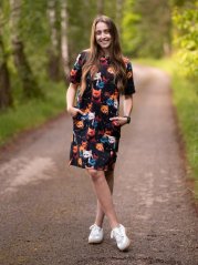 Dámske šaty UNI, divoké mačky