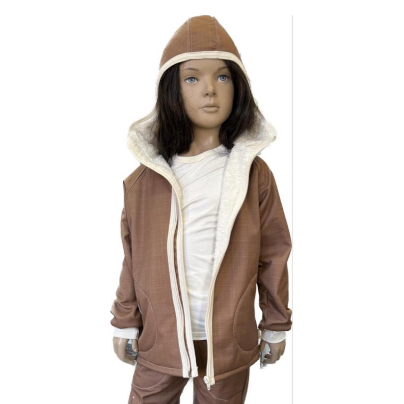 Dětská softshellová bunda s beránkem