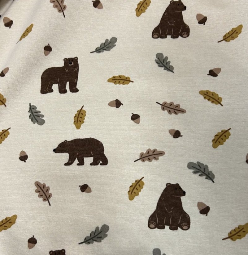 Dětská mikina rolák HIP teplá, medvědí les