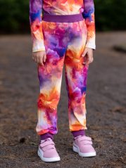 Detské tepláky THIN, červánková záhrada