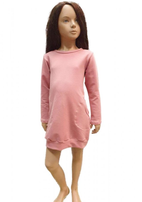 Mikinové šaty POWDER PINK