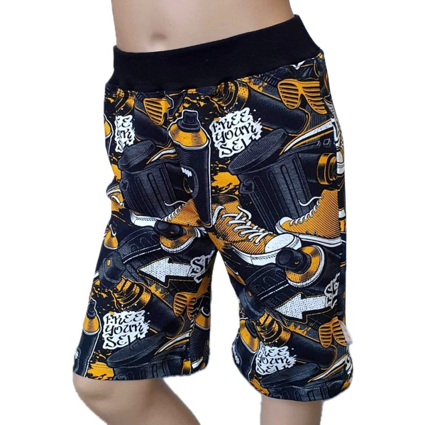 Pánské kraťasy DIGI FREEDOM YELLOW