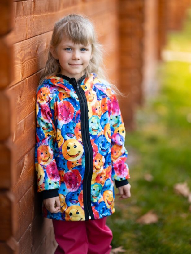 Dětská softshellová bunda SMILES, lehká
