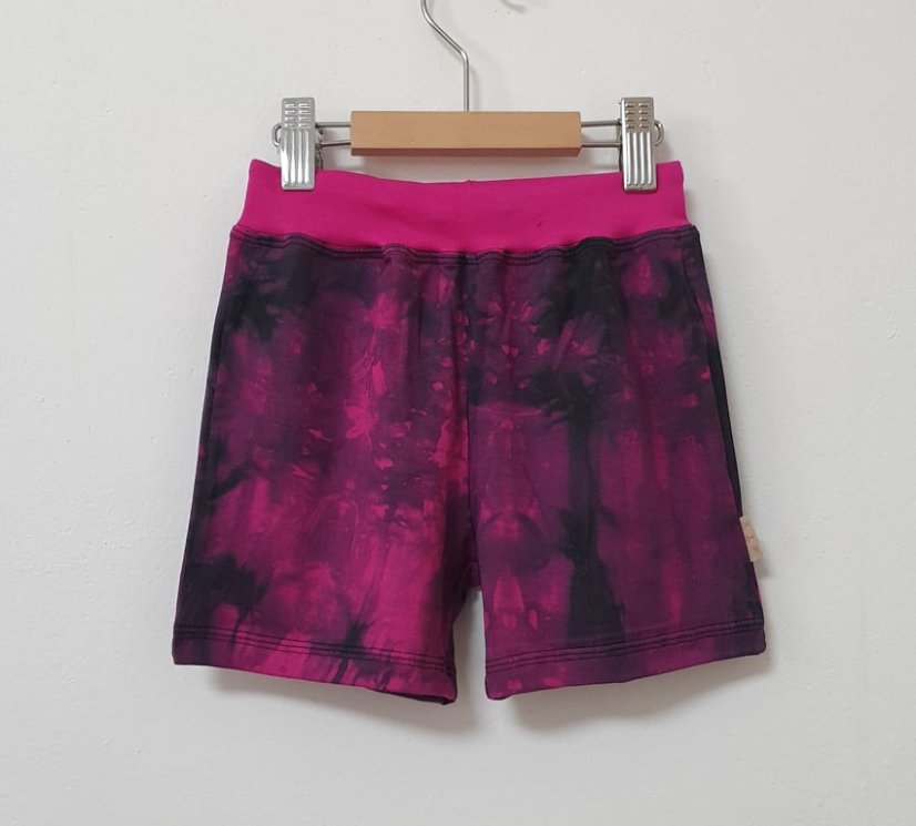 Krátké kraťasy BAMBUS batika cyklam