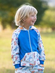 Dětská mikina na zip, na cestách