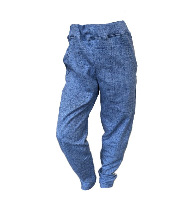 Tepláky JOGGER JEANS CAPRI BLUE ľahké
