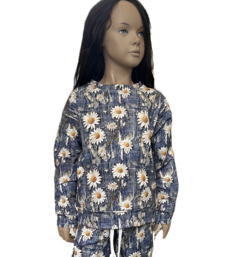 Dámská mikina HIP, riflové kopretiny