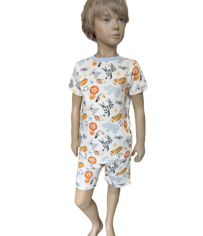 Dětské letní pyžamo, kamarádi ze zoo
