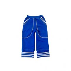 Dětské rostoucí kalhoty modrý námořník (Velikost 98)