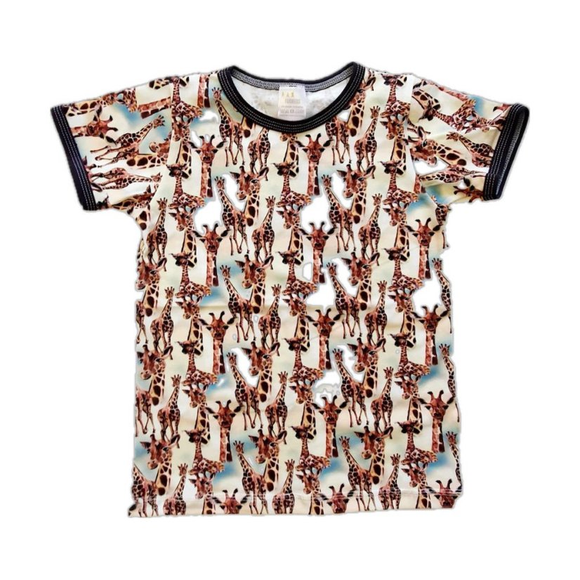 Dámské tričko, žirafky krátký rukáv