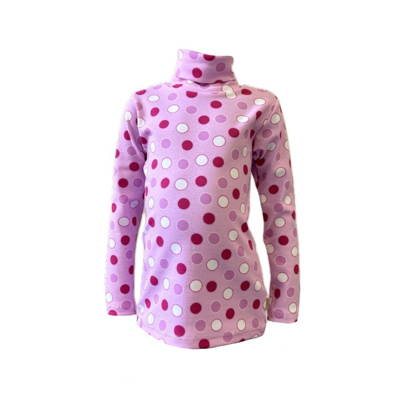 Dětský rolák, růžové puntíky