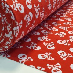 Kalhoty SKULL RED lehké