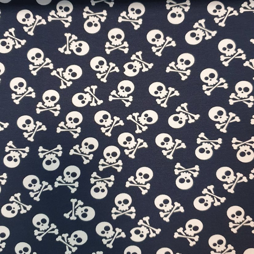Ľahké nohavice SKULL NAVY
