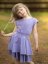 Dívčí bavlněné volánové šaty, světle fialová