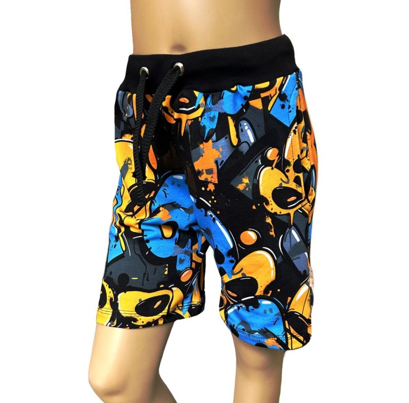 Dětské kraťasy WOW, oranžové graffiti