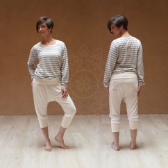 Dámské harémové kalhoty SATYAM BAMBUS natur (Velikost XL dámské)