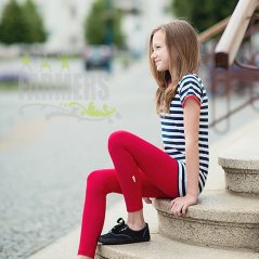 Dívčí prodloužené tričko NAVY námořník/red (Velikost 92-98)