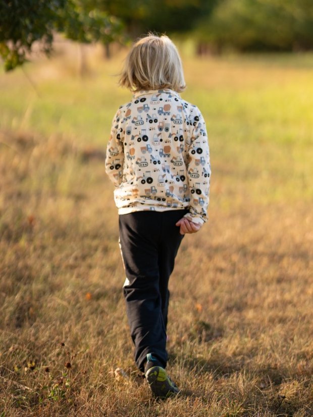 Detská mikina na zips, malý stavitel