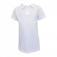 Dětské tričko s límečkem WHITE