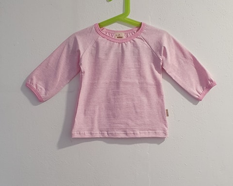 Tunika ružová melé s dlhým rukávom