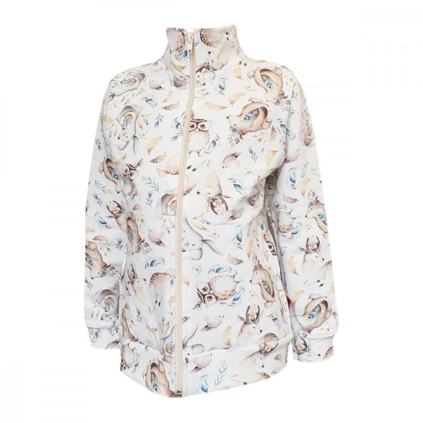 Dětská mikina na zip, šepot lesa