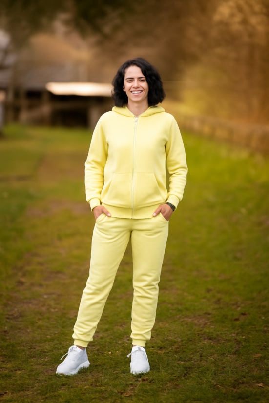 Dámská tepláková souprava na zip FLUFFY