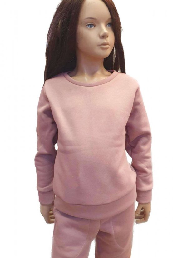 Dětská tepláková souprava FLUFFY, starorůžová