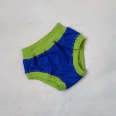 Kalhotky/slipy BAMBUS modrá-limet