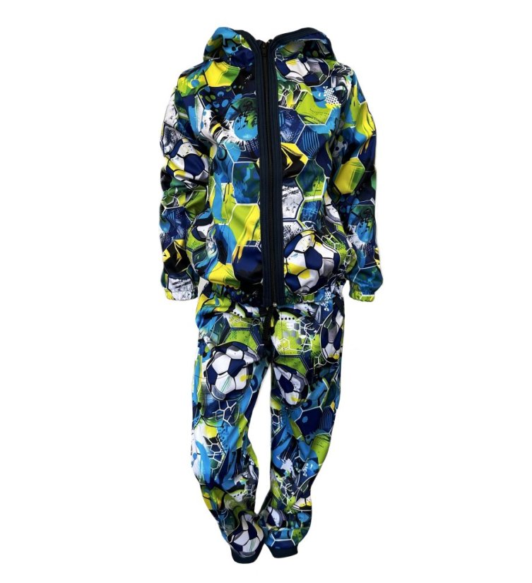 Dětská softshellová bunda NEW bez fleecu, fotbalová energie