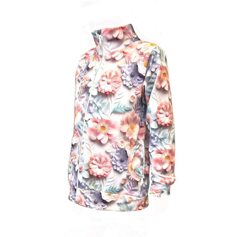 Dětská mikina na zip, zahrada snů