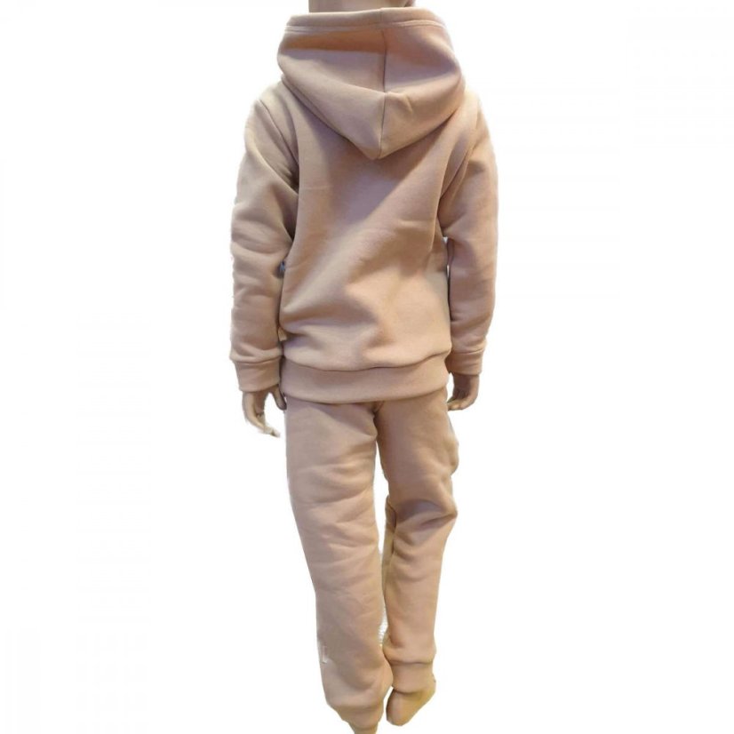 Detská mikina s kapucňou Fluffy teplá, ťavia hnedá