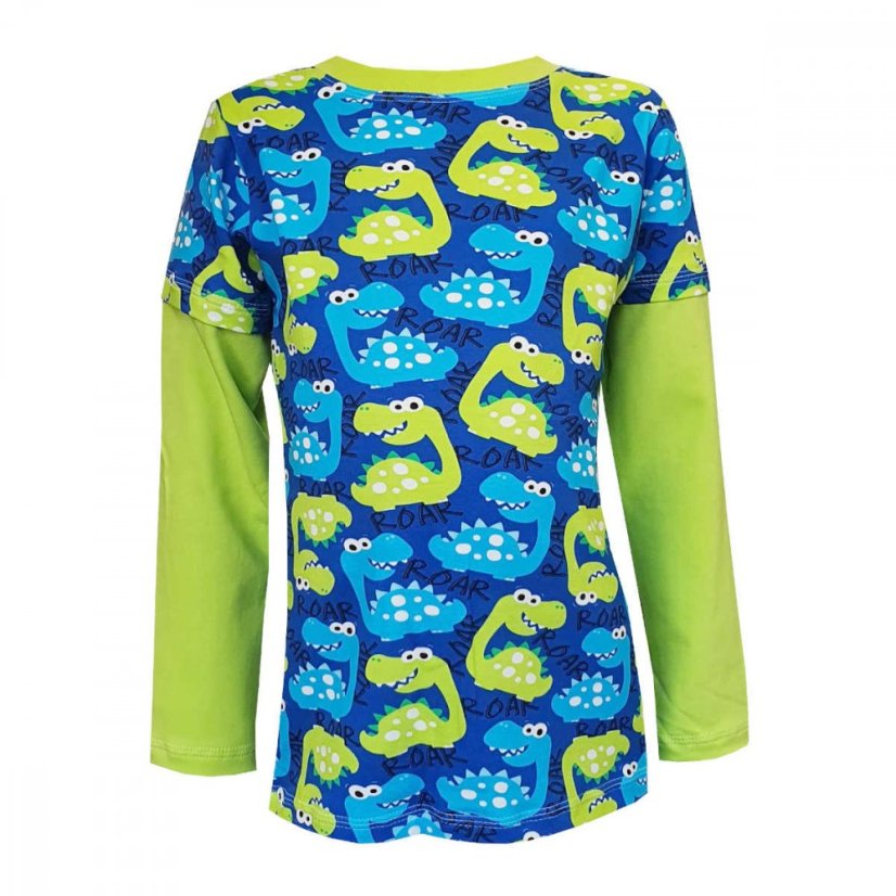 Dětské tričko, veselí dinosauři dvojitý rukáv
