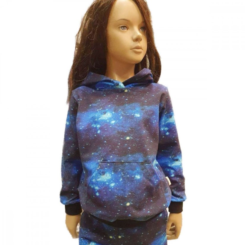 Detská mikina s kapucňou, vesmír