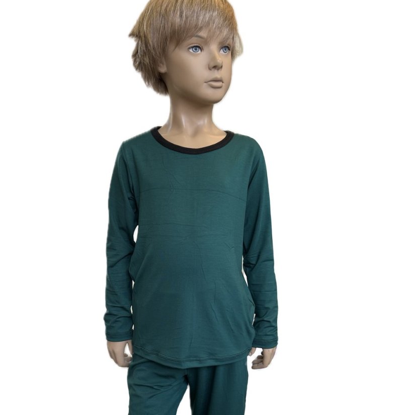 Dětské pyžamo BAMBUS DARK GREEN