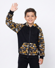 Dětská mikina na zip, spreje a graffiti