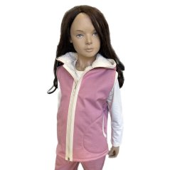 Detská softshellová vesta BARÁNEK PINK