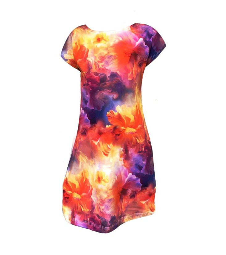 Dámské šaty, červánková zahrada