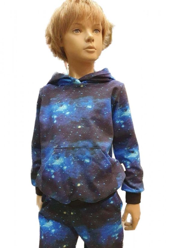 Detská mikina s kapucňou, vesmír